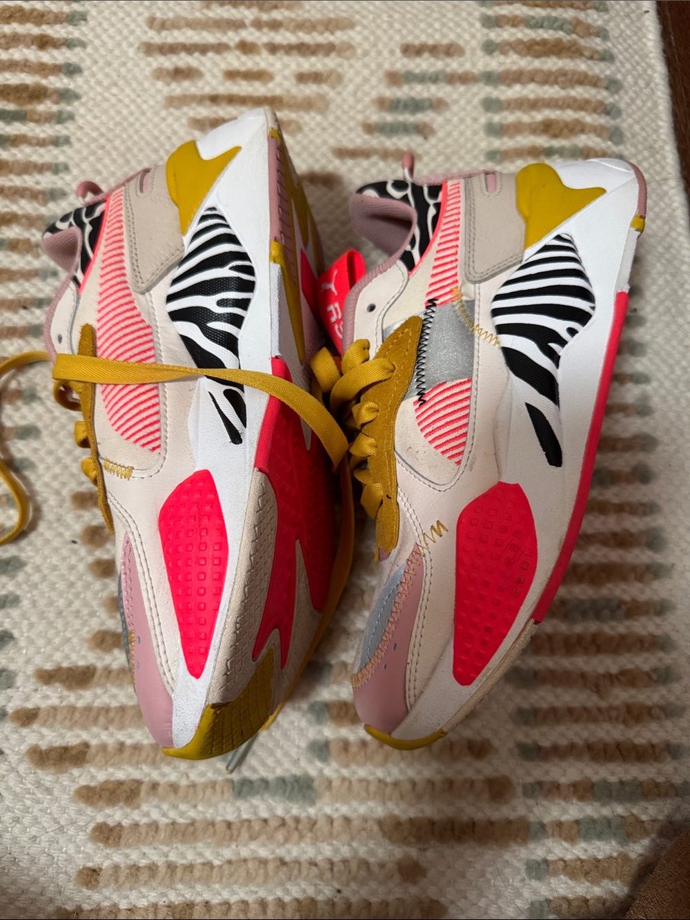 Puma Pink Multicolor Women's Sneakers with Yellow Accents - Picture 5 of 6